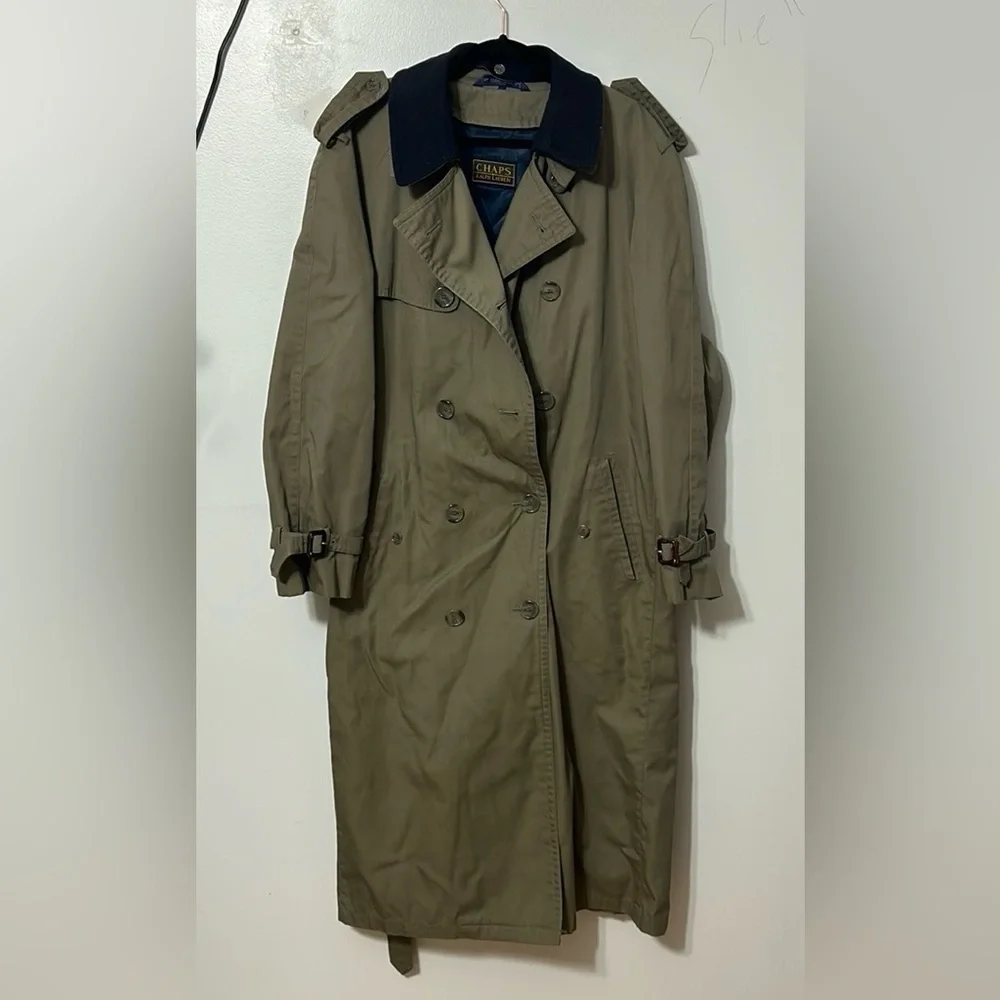 Ralph Lauren Chaps Wool Insulated Trench Coat Size 42L